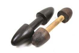 Two traditional wooden carding tools. Max.