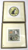 Joanne E Richardson - two signed limited edition cat prints. Numbered 100/500 & 101/500.