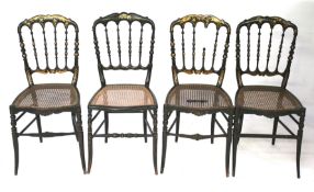A near set of four chairs.