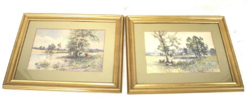 H Busfield, a pair of watercolour paintings. 'Westmorland' and 'Cumberland'.