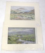 Lt Col.Hugh Beynon Monier-Williams (1897-1985), two landscape pastels on paper.