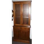 Early 20th century, Pawla Joinery Works, oak display cabinet. Fitted two glazed doors.