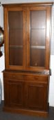 Early 20th century, Pawla Joinery Works, oak display cabinet. Fitted two glazed doors.