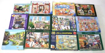 A collection of jigsaw puzzles.