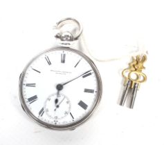 William Jaffray, Glasgow, a Victorian silver cased open face pocket watch, circa 1860, No.3788..