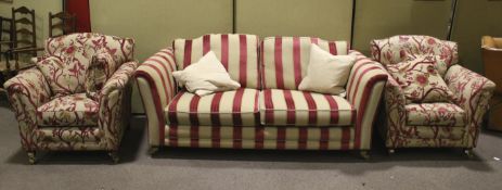An Alston's Courtney contemporary upholstered three-piece suite.