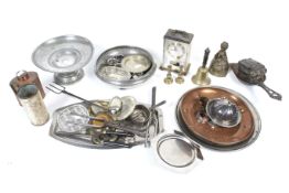 A collection of assorted metalware. Including 'Unity' pewter, etc. Max.