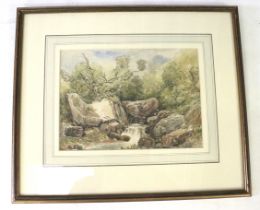 David Hall McKewan (1816-1873), watercolour, 'Rocky Stream'. Framed and glazed.