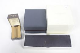 Two Longines wrist watch boxes and another