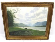 Robert Ritchie, oil on canvas, 'Summer Derwent Water'. Signed, 34.5cm x 44.
