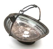 A Walker & Hall pierced silver plate basket.
