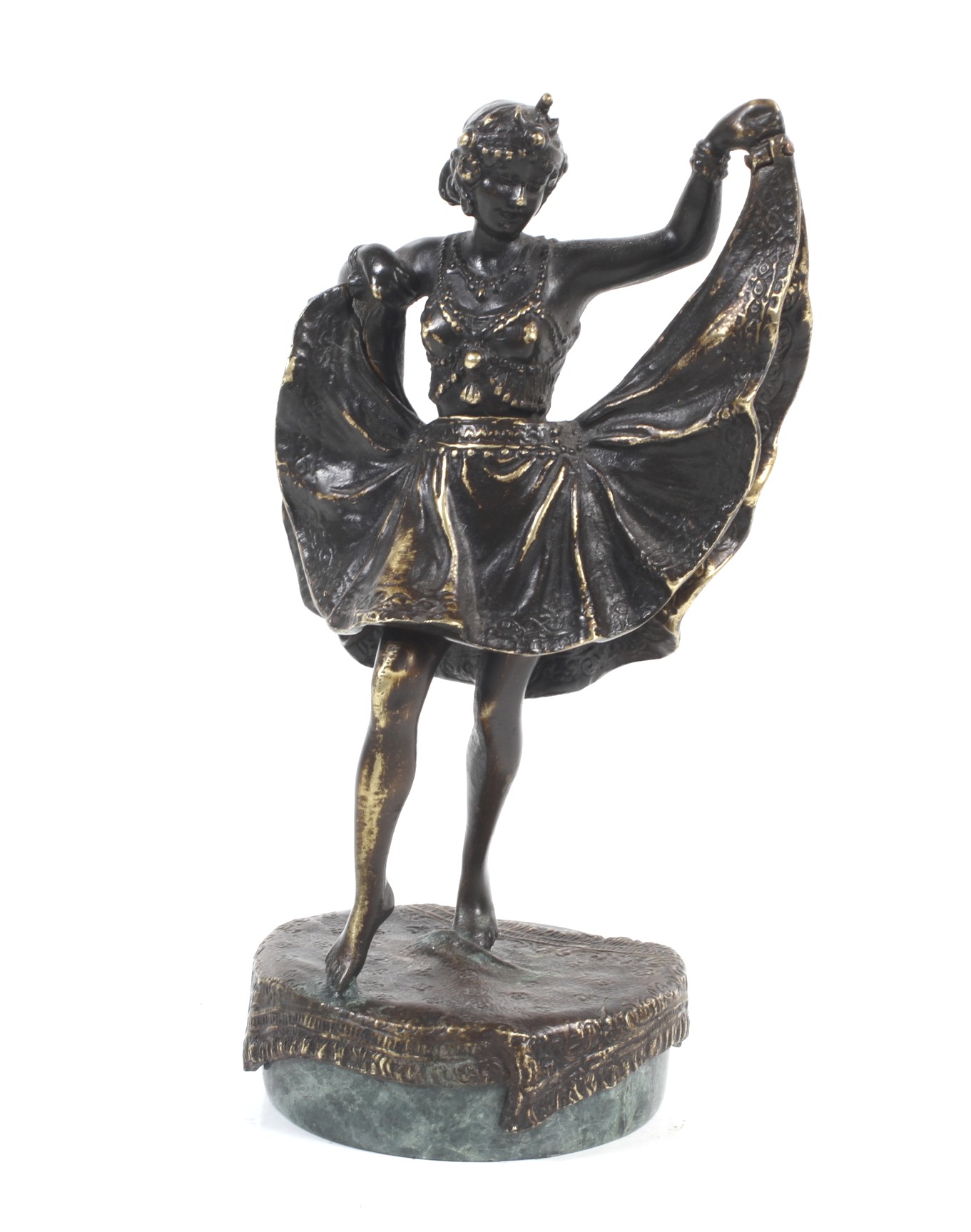 Bronze Viennese dancer in the style of Franz Xavier Bergman (1861-1936),
