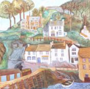 Gina Farrell, early 21st century, Cornish School, oil on canvas, The Smuggler's House.