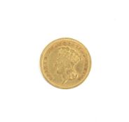 A rare USA 1854 gold 3 dollar coin, weight 4.9 grams.