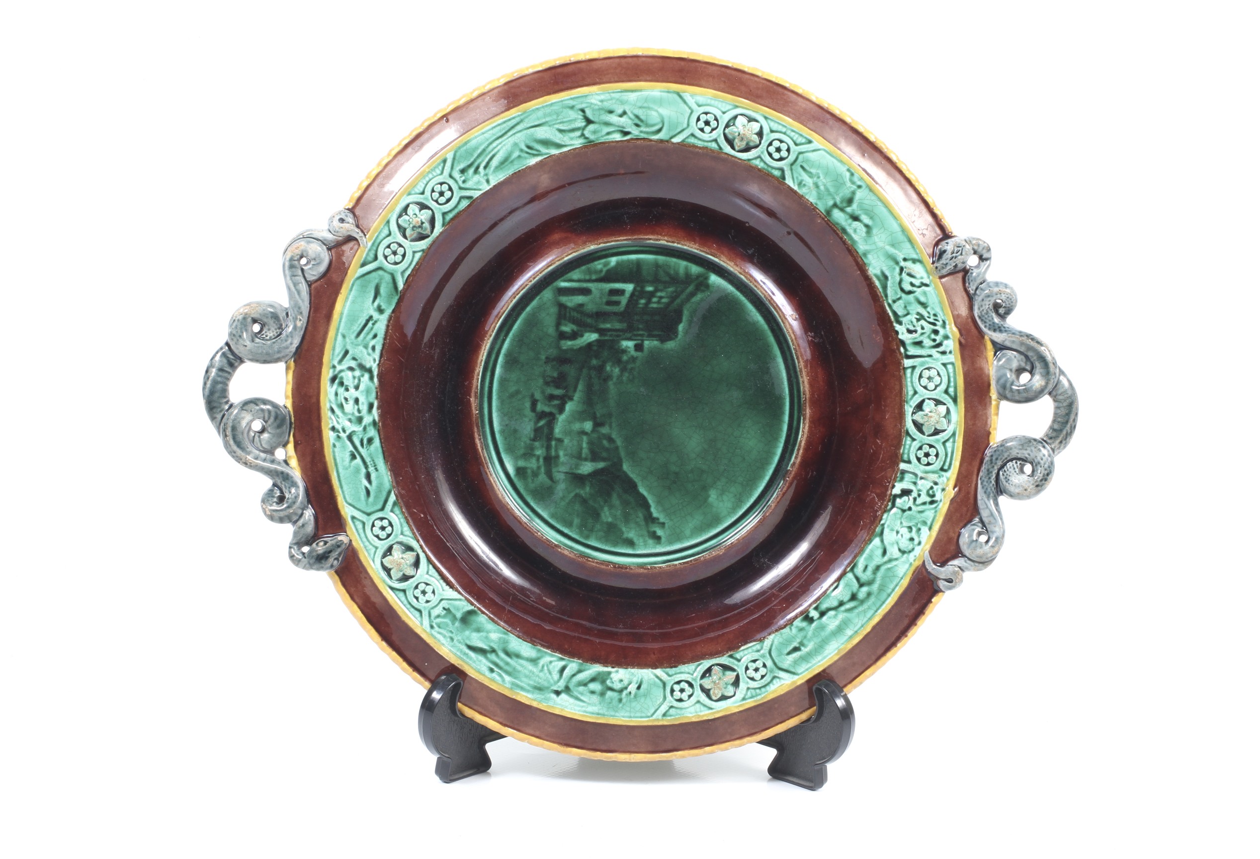 A 19th century Wedgwood Majolica dish.