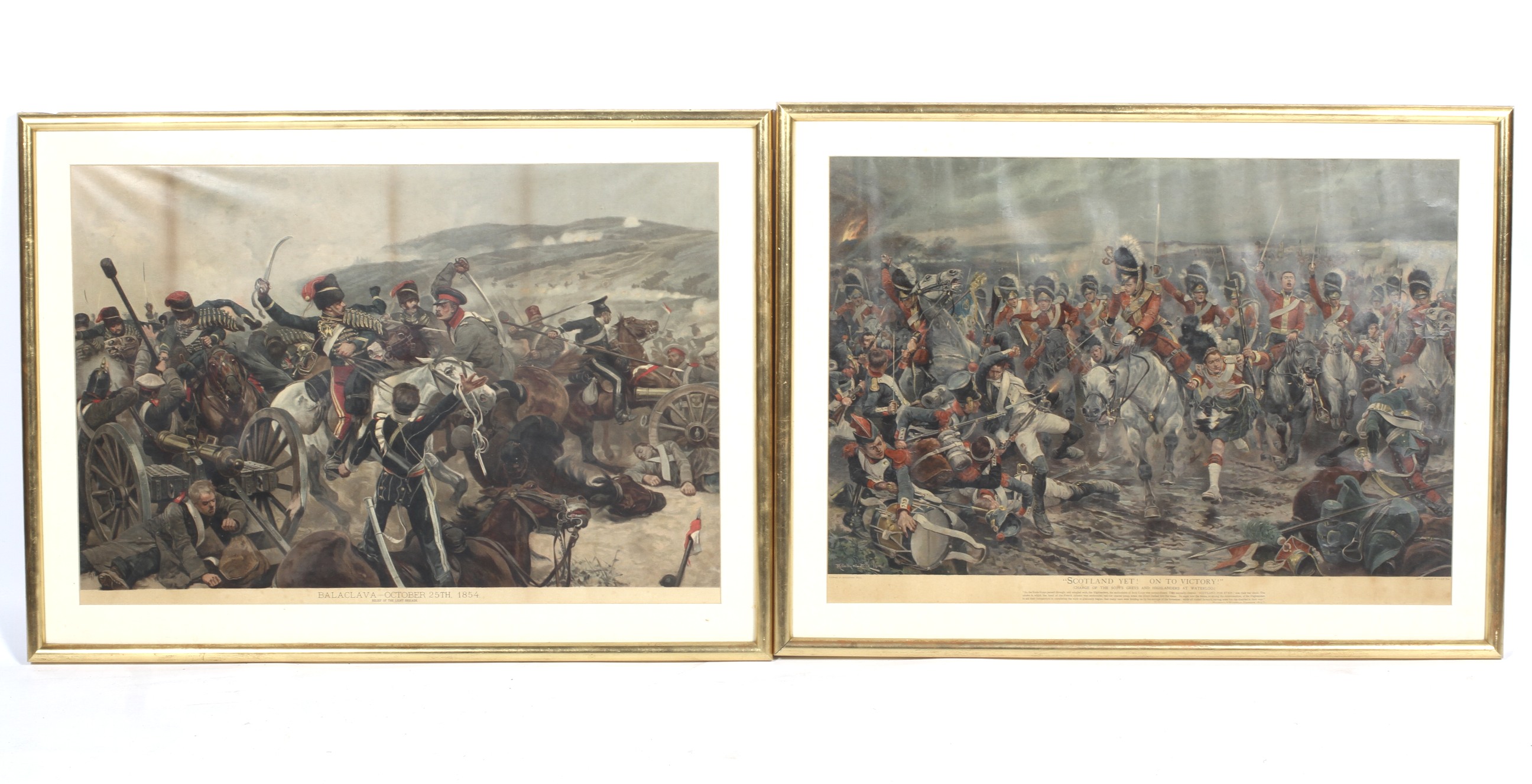A pair of Scottish Military Chromolithographs.