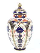 A Royal Crown Derby porcelain pot purri.