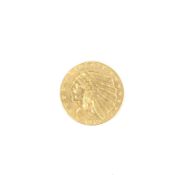 USA 1910 gold 2 and half dollar coin, weight 4.