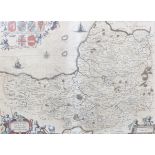 A circa 1636 map of Somerset by Henricus Hondius and Jan Jansson.