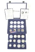 20 USA silver coins. Including sixteen 1 dollar coins, four 1/2 dollars, and nickel coins.