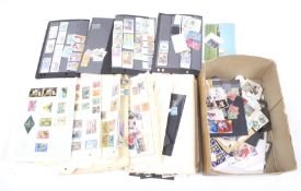 A box of mostly GB and commonwealth stamps.