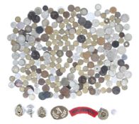 A quantity of English coins including pre-1947 silver, a mounted 1787 sixpence,
