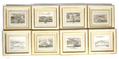 A set of eight monochrome engravings circa 1727.