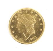 USA 1903 gold 20 dollar coin, weight 33.