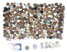 A quantity of world coins including some silver