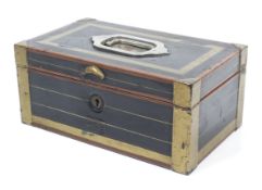 A 19th century black and gilt Diamond Jubilee Patent cash box.