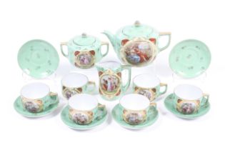 A Royal Vienna porcelain six piece tea and coffee service.