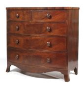 A Victorian mahogany chest of drawers.