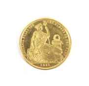 Peru 1951, 50 sols gold coin, weight 23.