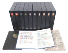 A quantity of mint stamps in Stanley Gibbons albums.