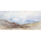 Henry Andrew Harper (1835-1900), watercolour, The Highlands to the Scottish Mountain range.