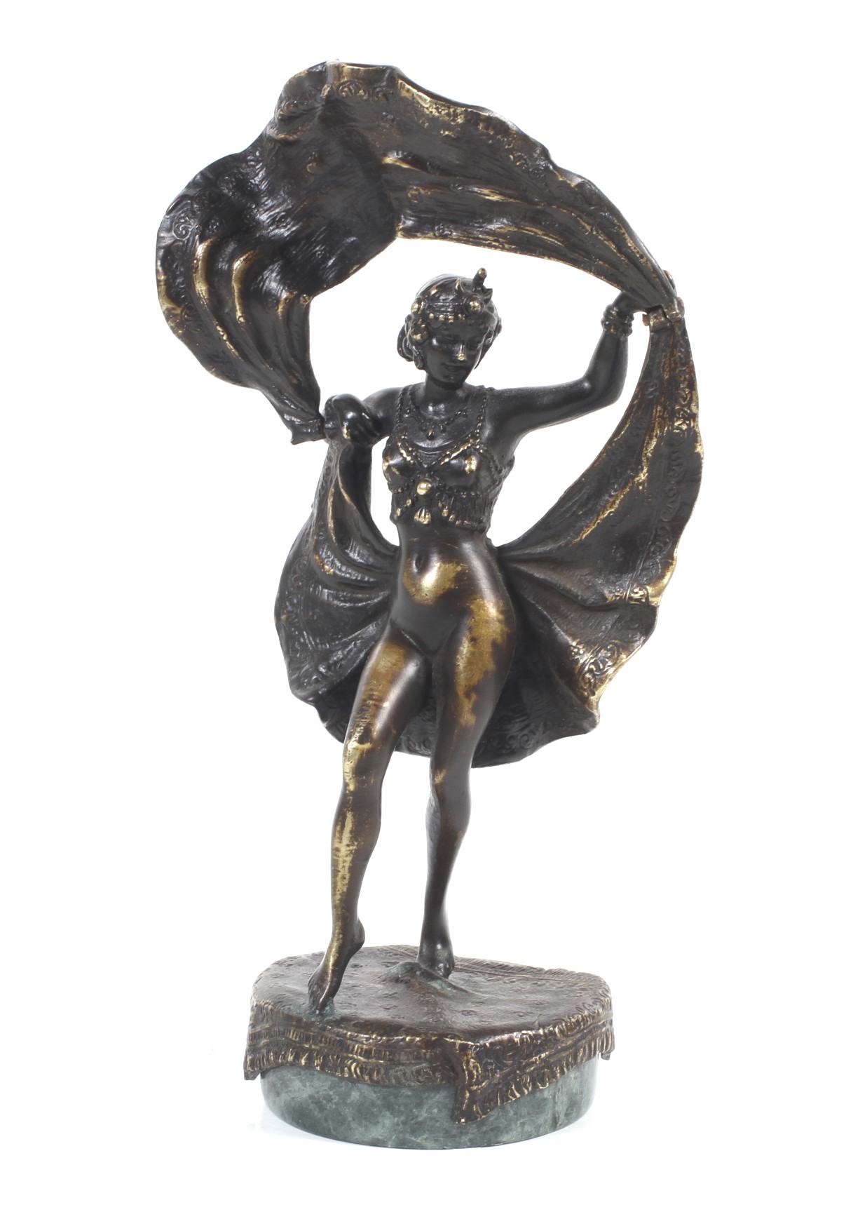 Bronze Viennese dancer in the style of Franz Xavier Bergman (1861-1936), - Image 2 of 2