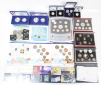 A group of modern, deluxe and other sets of coins, etc.