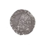 Charles I six pence coin,