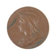 Queen Victoria diamond jubilee commemorative bronze medallion