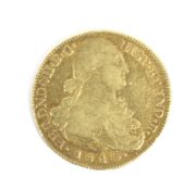 Colombia 1816 (JF) gold 8 escudos coin,
