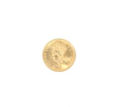 USA 1873 gold 1 dollar coin, weight 1.