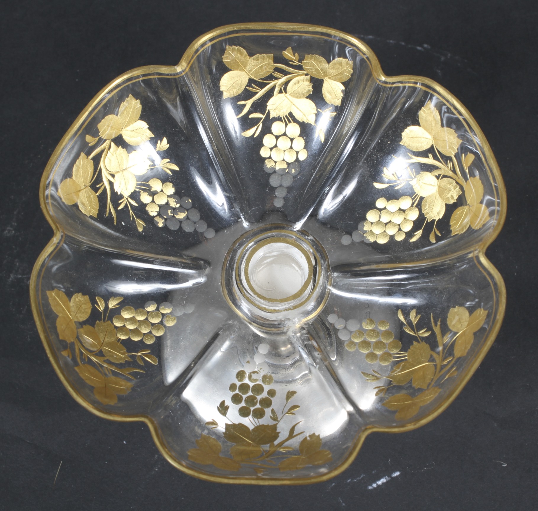 An Edward VII glass and silver pedestal sweet dish. - Image 2 of 3