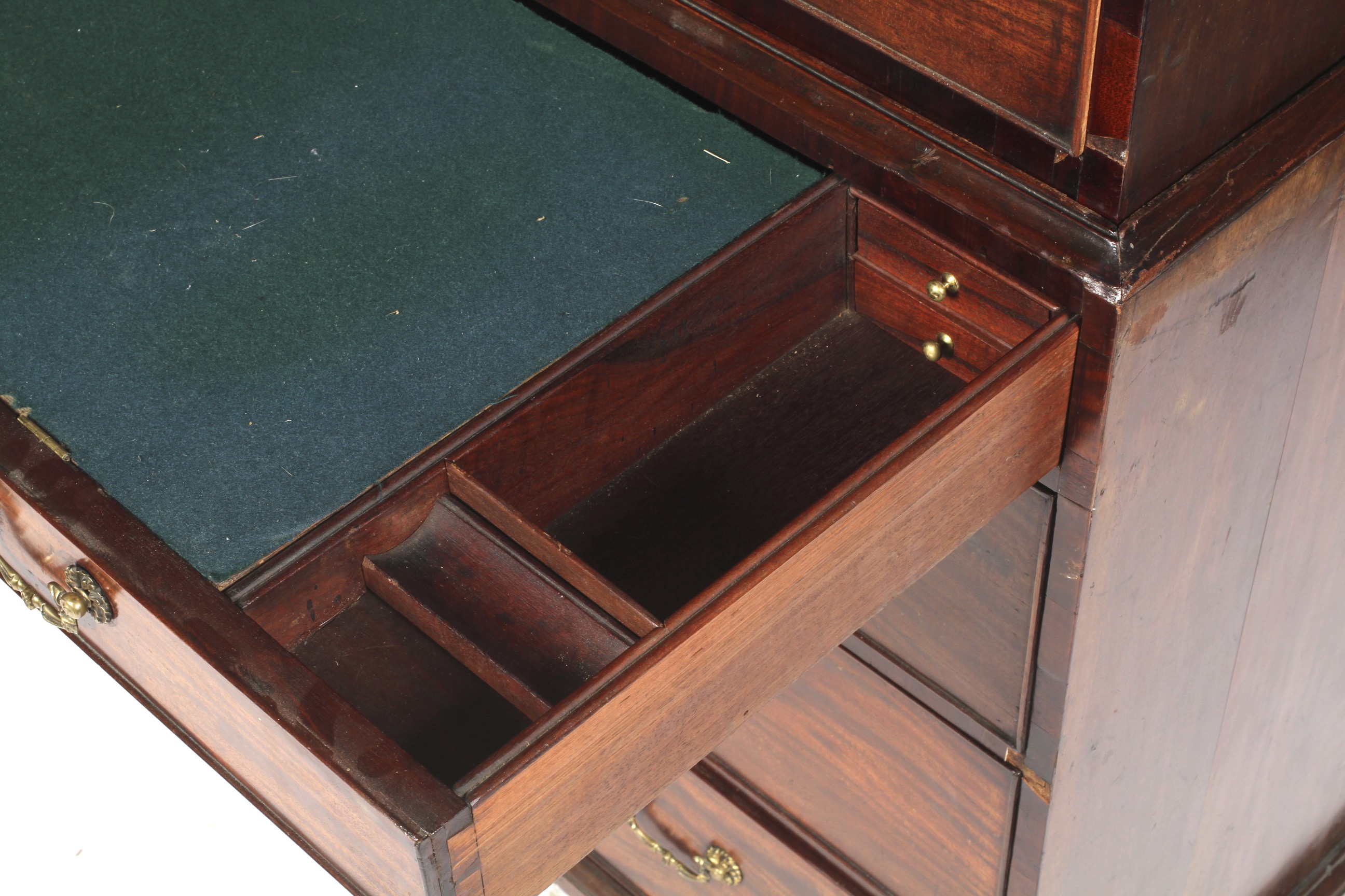 A Georgian mahogany secretaire chest on chest. - Image 3 of 4
