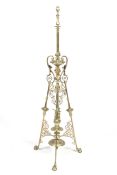A 19th century ornate brass standard lamp.