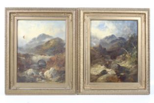 Joseph Horlor (1809-1887), a pair of oil on canvas, 'Trossacks Scotland' and 'Glencoe Scotland'.
