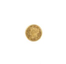 USA 1853 gold 1 dollar coin, weight 1.