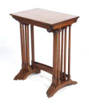 A nest of four (a Quartetto) 19th century mahogany occasional tables.