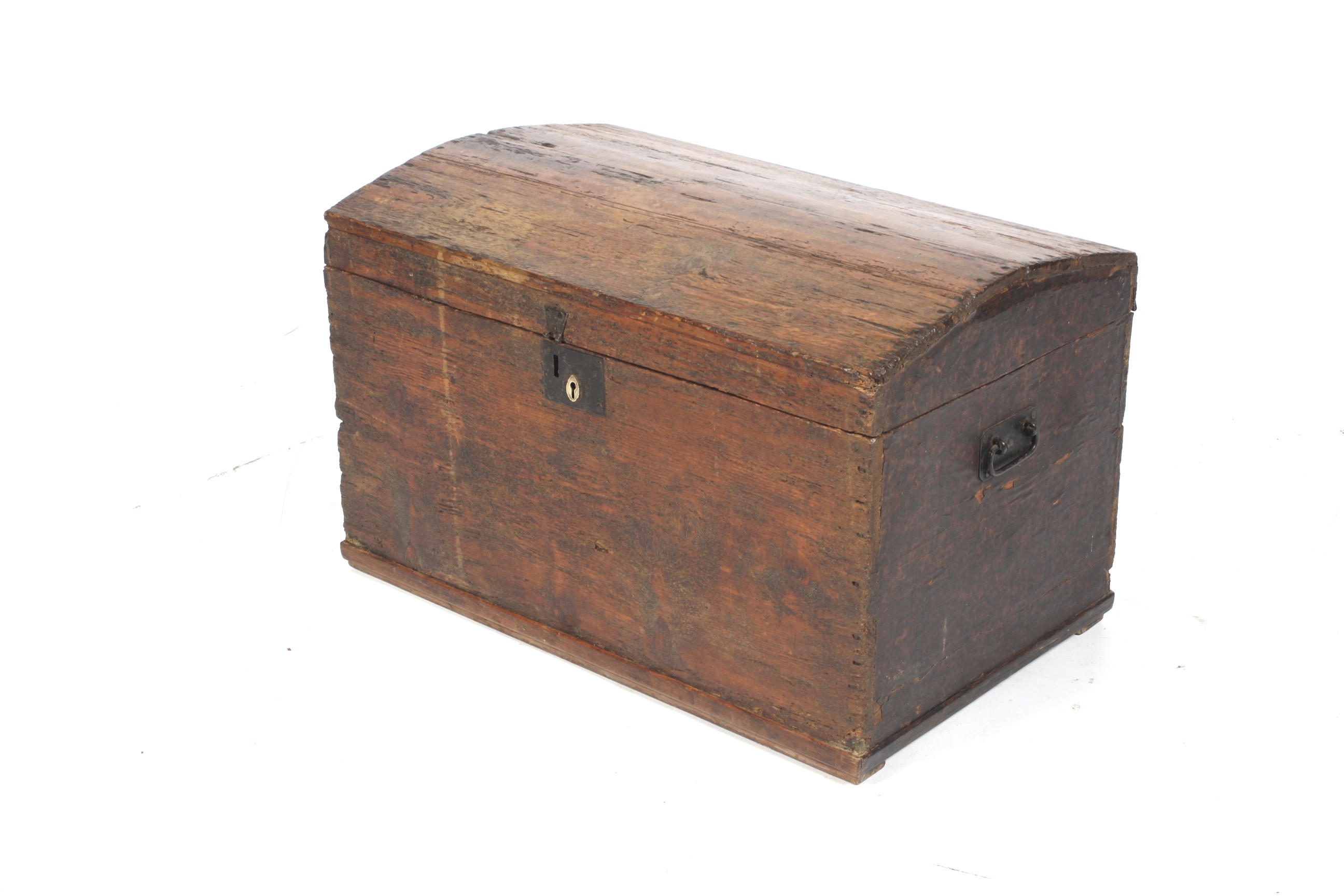 A 19th century ship's semi-dome top pine chest.