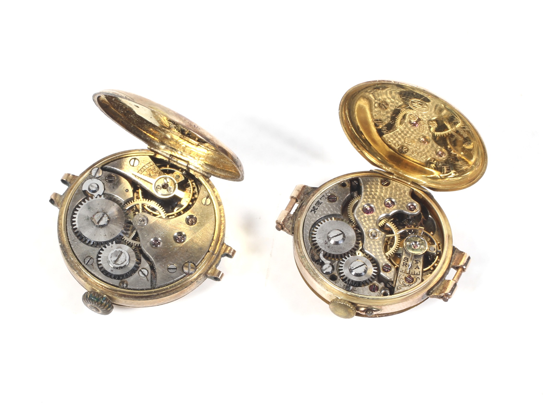 Two early 20th century lady's 9ct gold cased round wrist watches including a Rolex, circa 1913. - Image 2 of 3