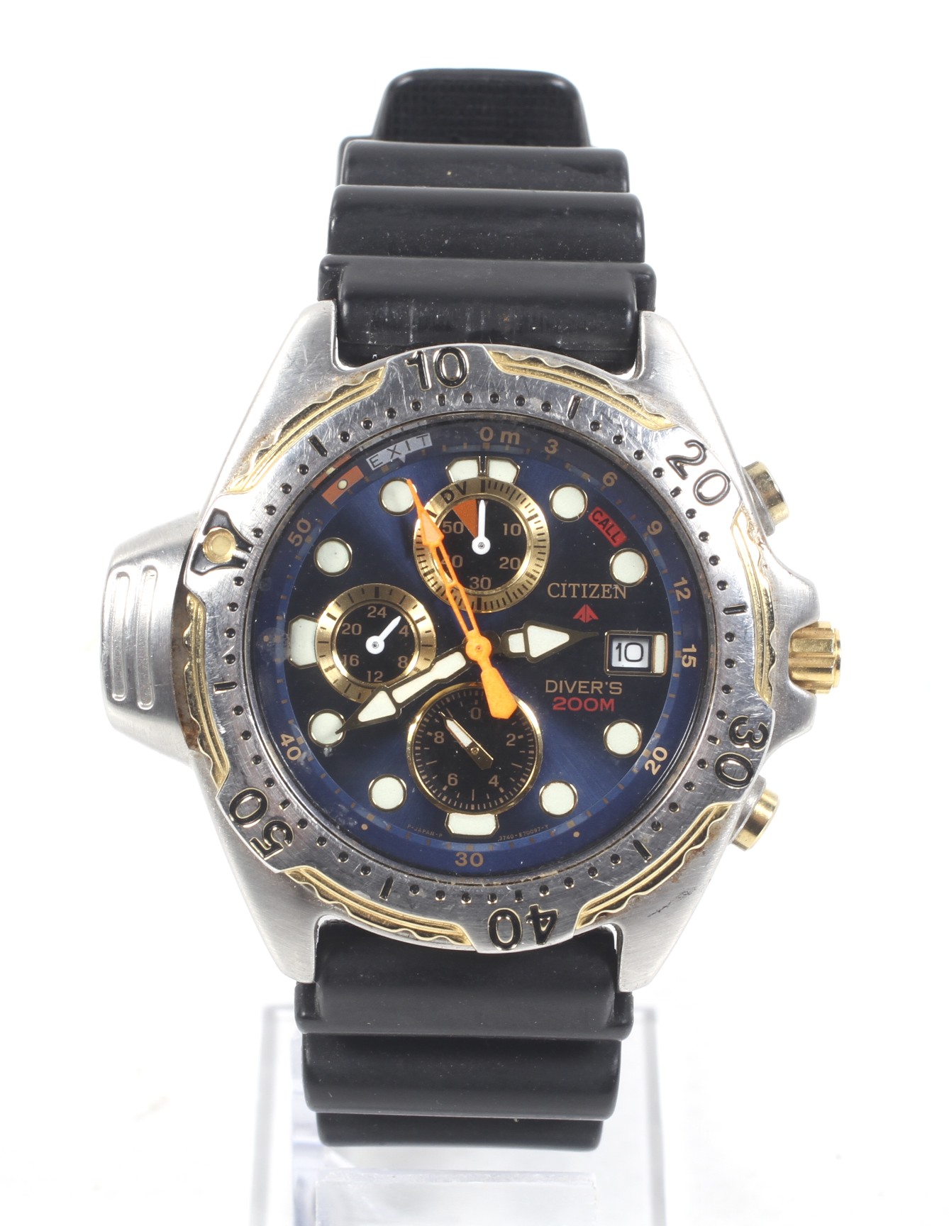 Citizen, a gentleman's stainless steel diver's quartz wrist watch. Ref. '3740-E70014 Y GN-4-S', No. - Image 2 of 4